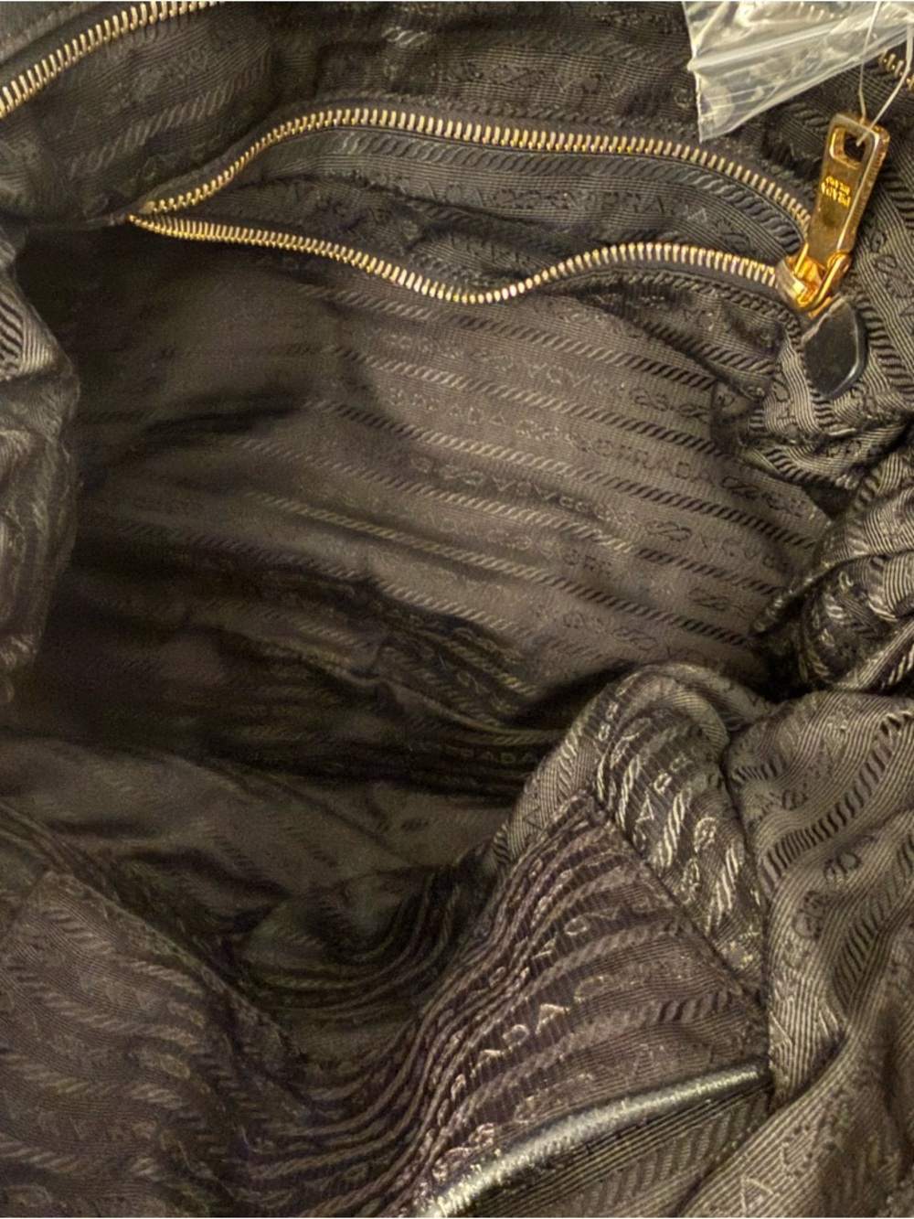 Prada Classic Large Nylon Tote - Black - Fits Laptop - 2-Way Crossbody - Picture 13 of 14